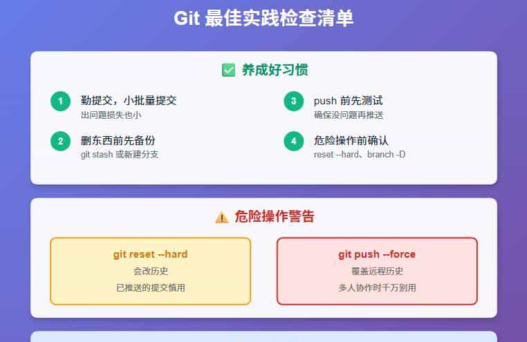 Git 救命锦囊：90% 开发者都会遇到的 4 个至暗时刻