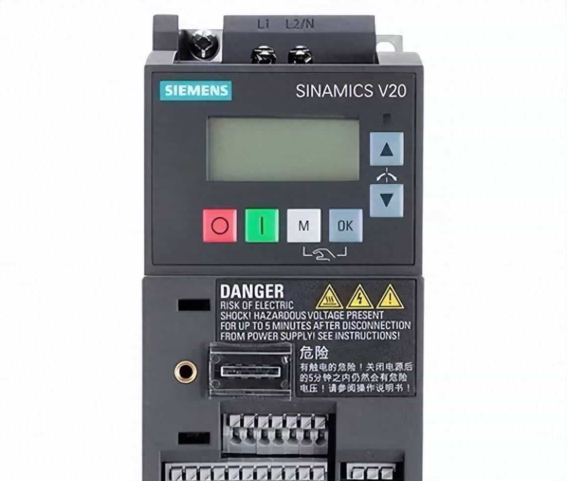西门子V20变频器快速调试IO控制