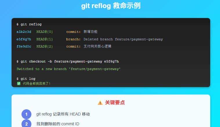 Git 救命锦囊：90% 开发者都会遇到的 4 个至暗时刻
