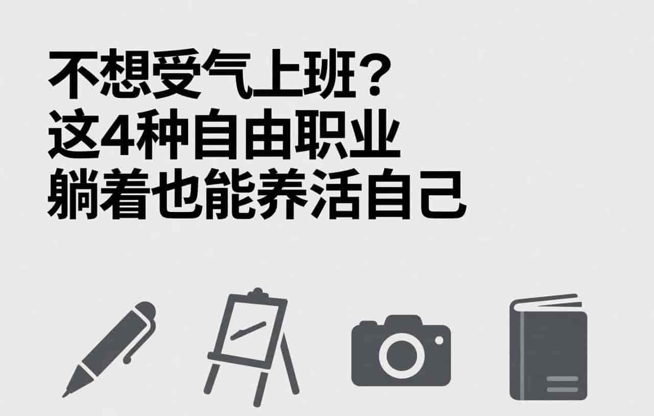 不想受气上班？这4种自由职业躺着也能养活自己