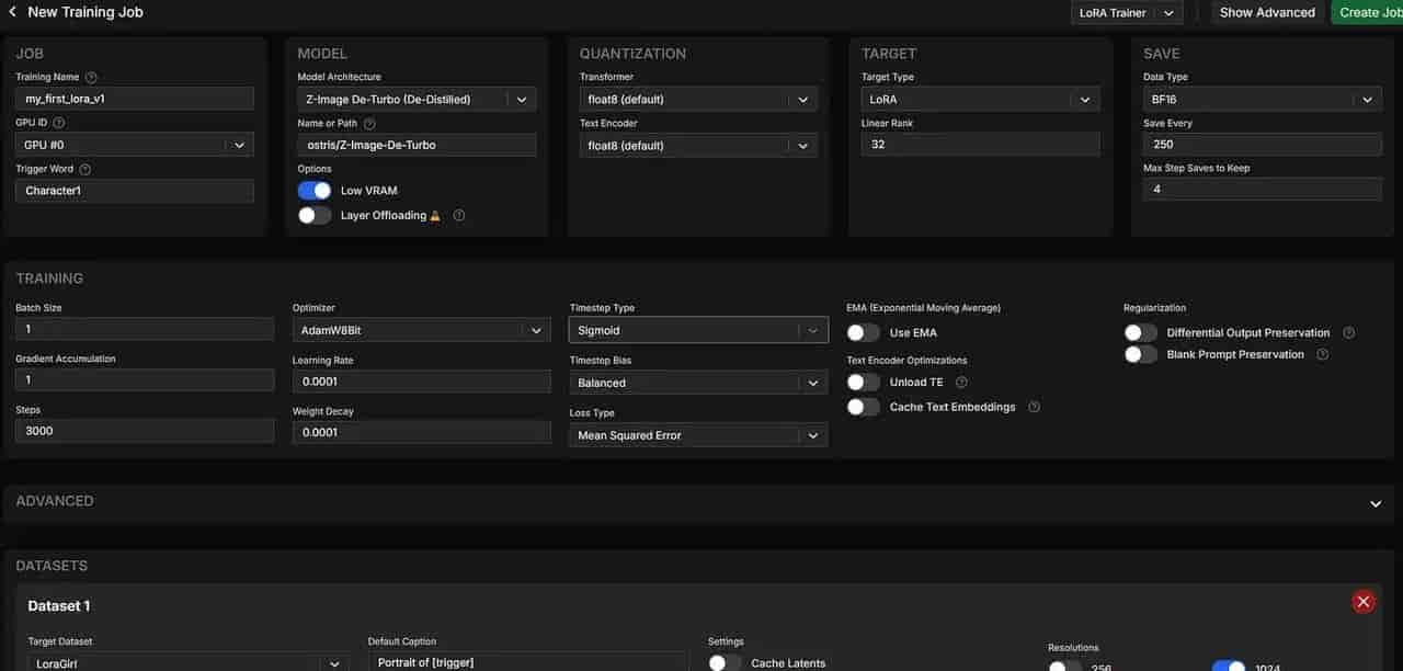 Ostris AI工具包LoRA训练指南