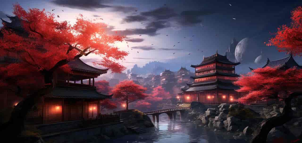 Midjourney制作中国古风的山水图