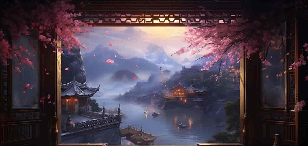 Midjourney制作中国古风的山水图