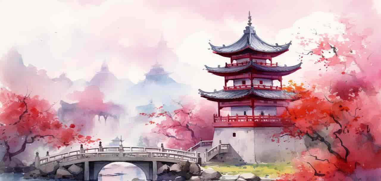 Midjourney制作中国古风的山水图