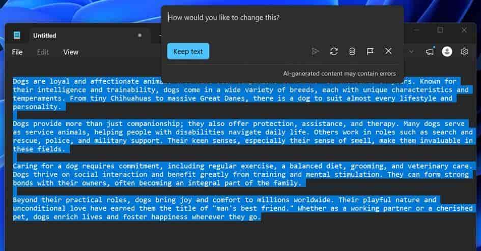 微软悄悄抹掉记事本Copilot标志 AI功能却原地复活