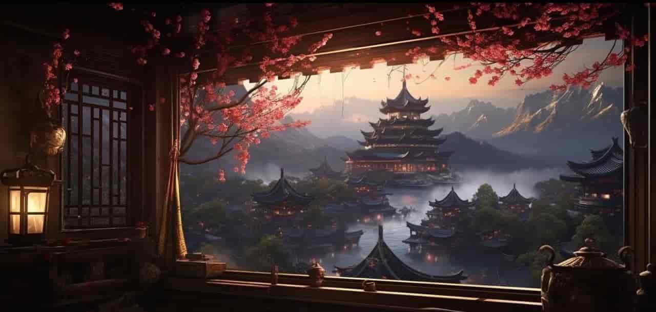 Midjourney制作中国古风的山水图