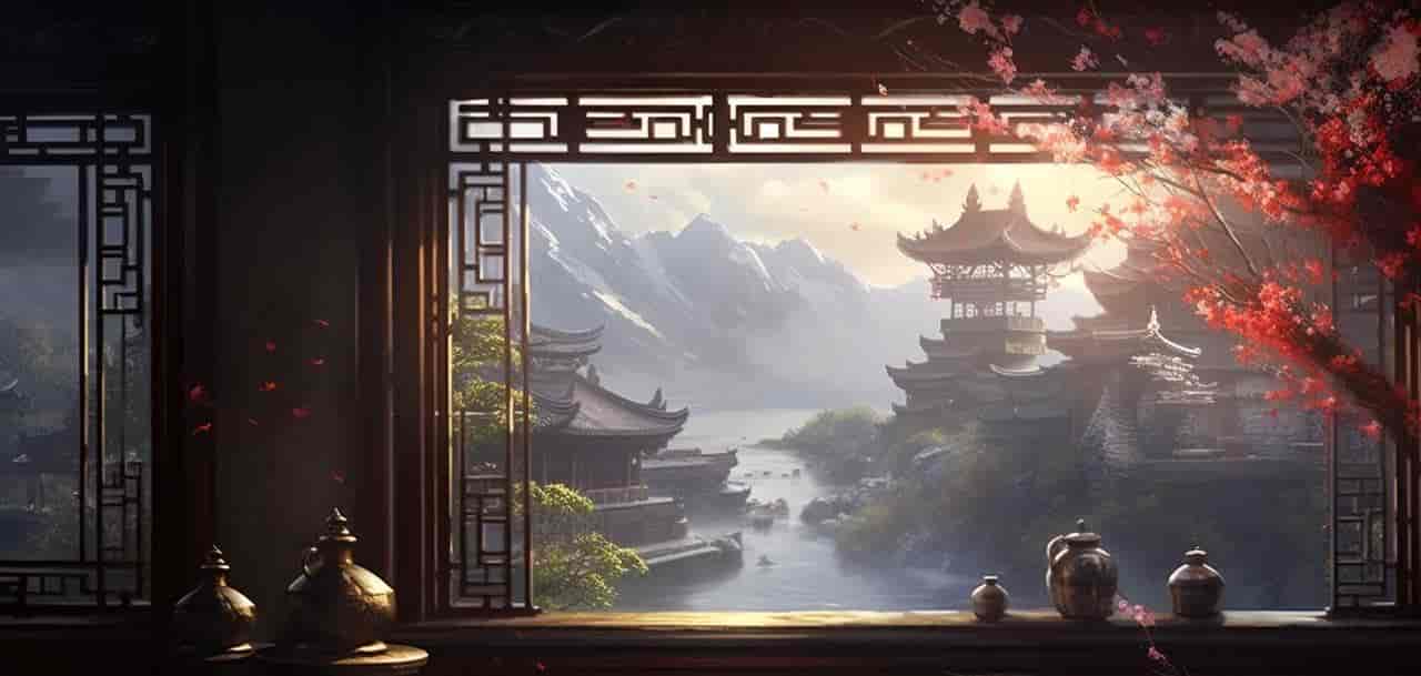 Midjourney制作中国古风的山水图