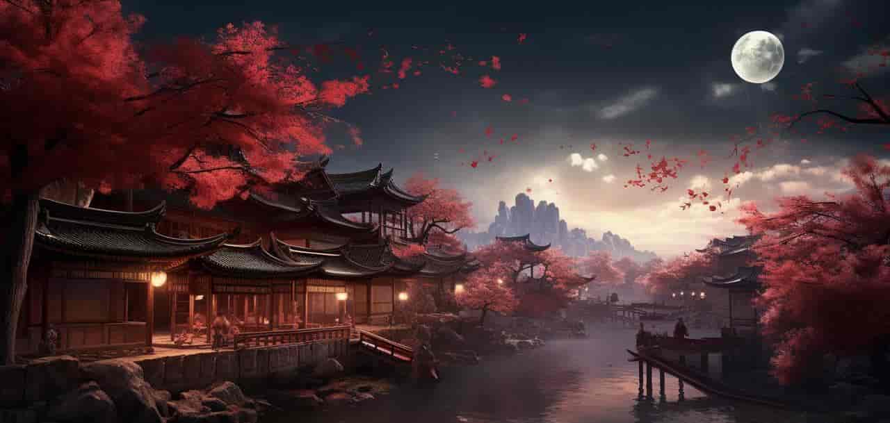 Midjourney制作中国古风的山水图