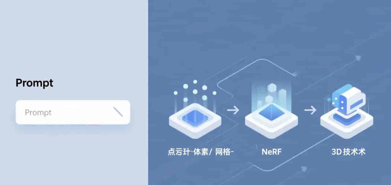主流 AI 生成 3D 技术流派辨析：Text-to-3D, Image-to-3D 与 NeRF 应用概览
