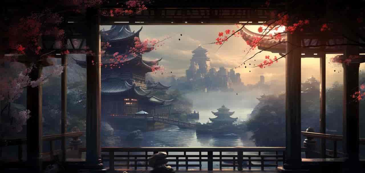 Midjourney制作中国古风的山水图