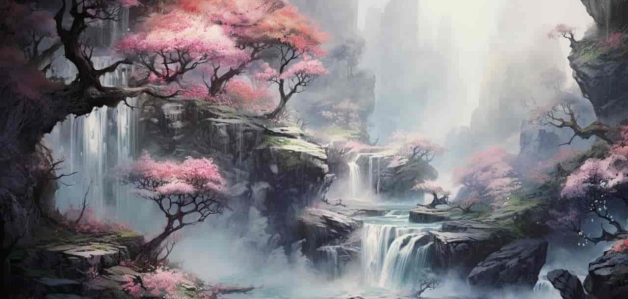 Midjourney制作中国古风的山水图