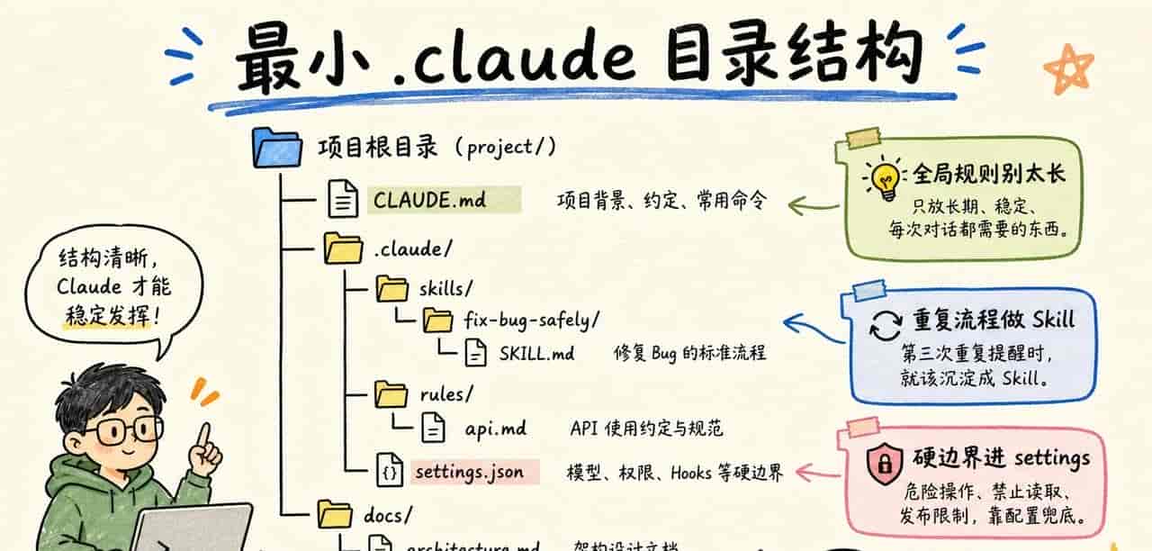 Claude Code 里 CLAUDE.md、Skills、Commands 到底该怎么用？
