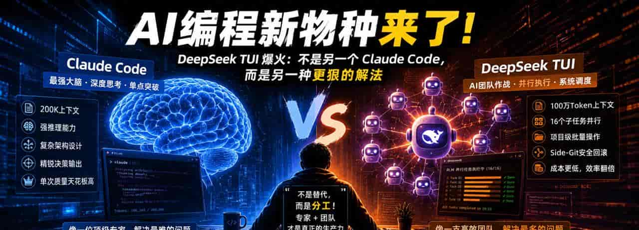 当 Coding Agent 开始分工:DeepSeek TUI vs Claude Code,本质差在哪?