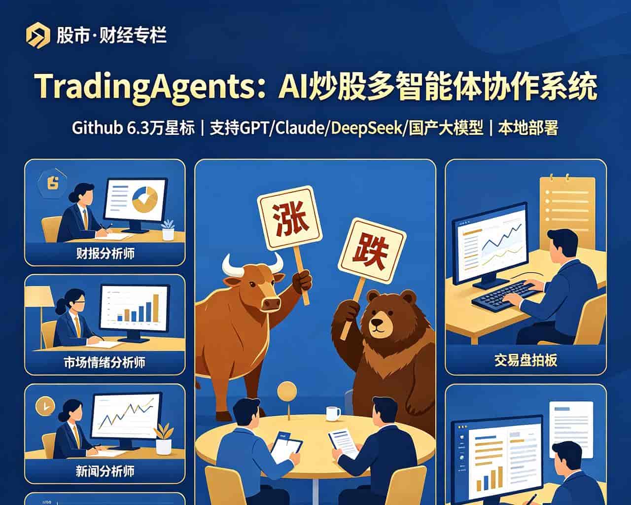 狂揽6.3万星标!TradingAgents爆火出圈,AI组团炒股时代来袭!