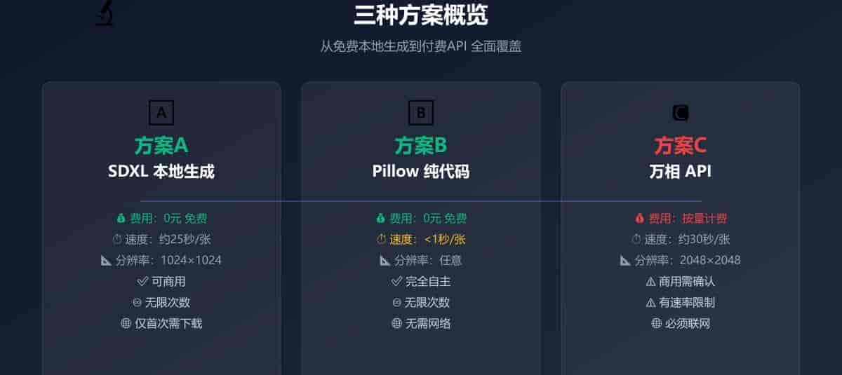 本地AI图像生成实测：SDXL、Pillow代码与付费API的三方案对比