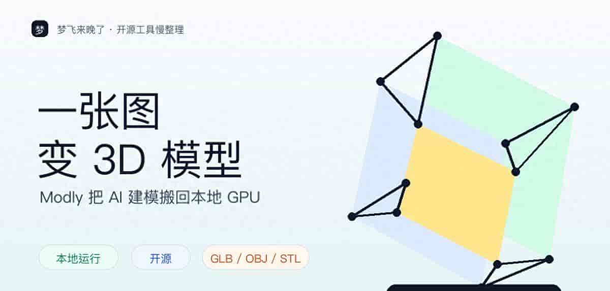 一张图变3D模型:Modly把AI建模搬回本地GPU
