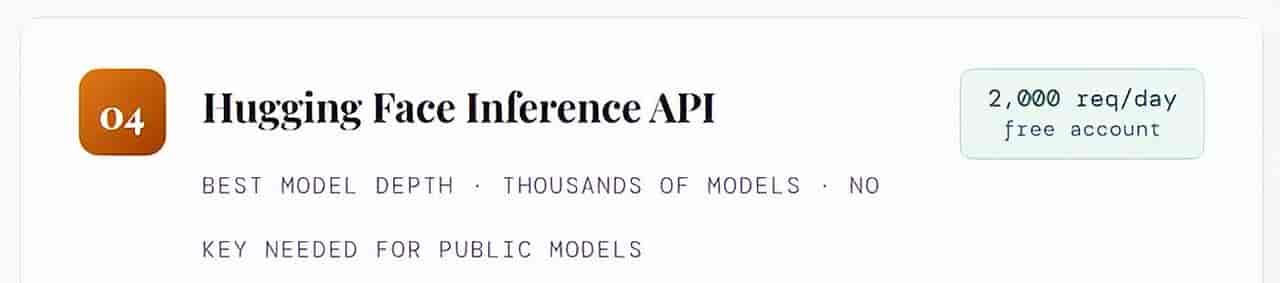 5个不要信用卡的免费LLM API