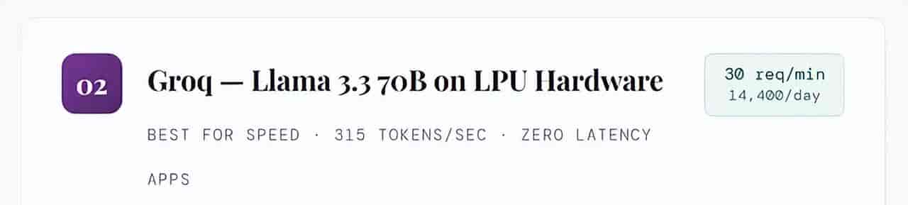 5个不要信用卡的免费LLM API