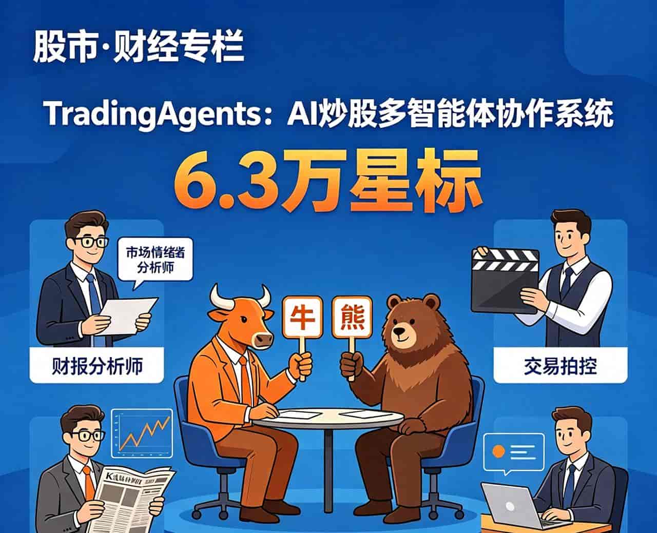 狂揽6.3万星标!TradingAgents爆火出圈,AI组团炒股时代来袭!