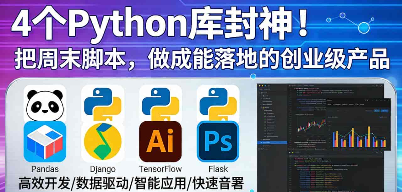 4个Python库封神!把周末脚本,做成能落地的创业级产品