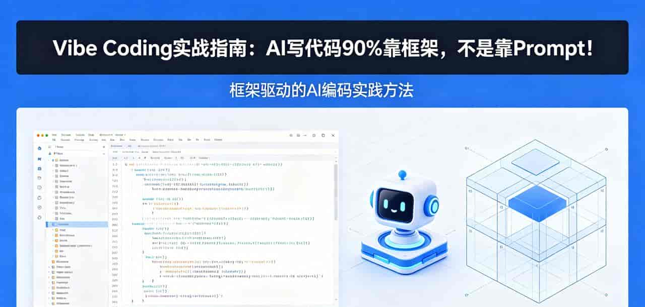 Vibe Coding实战指南:AI写代码90%靠框架,不是靠Prompt!