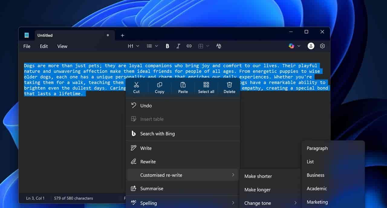 微软正将Windows 11记事本变成一款具备"流式处理"功能的AI工具
