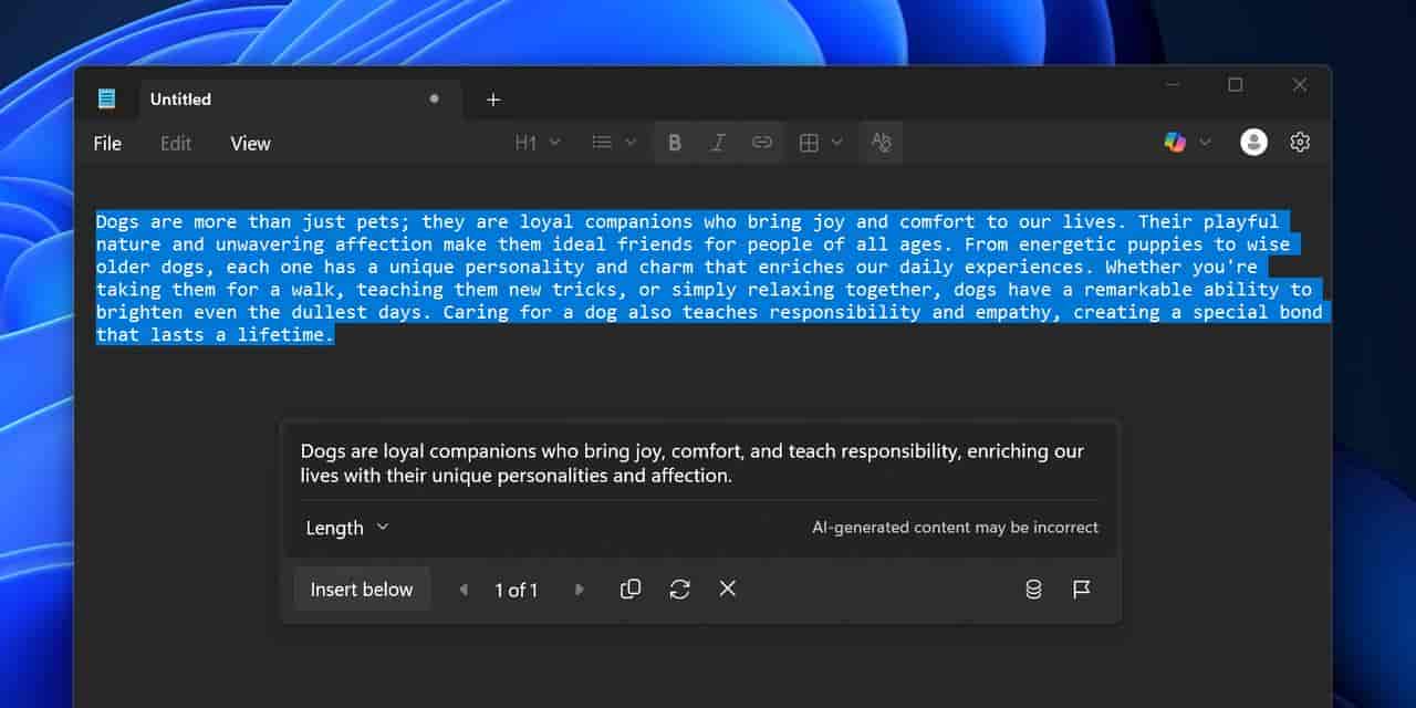 微软正将Windows 11记事本变成一款具备"流式处理"功能的AI工具