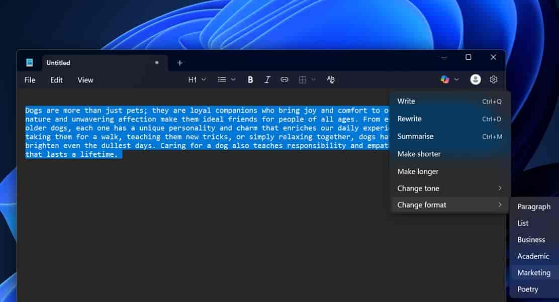 微软正将Windows 11记事本变成一款具备"流式处理"功能的AI工具