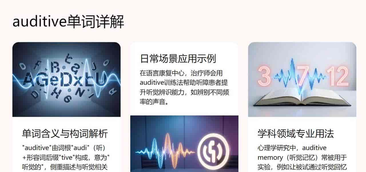 词根词缀速记:audi字根