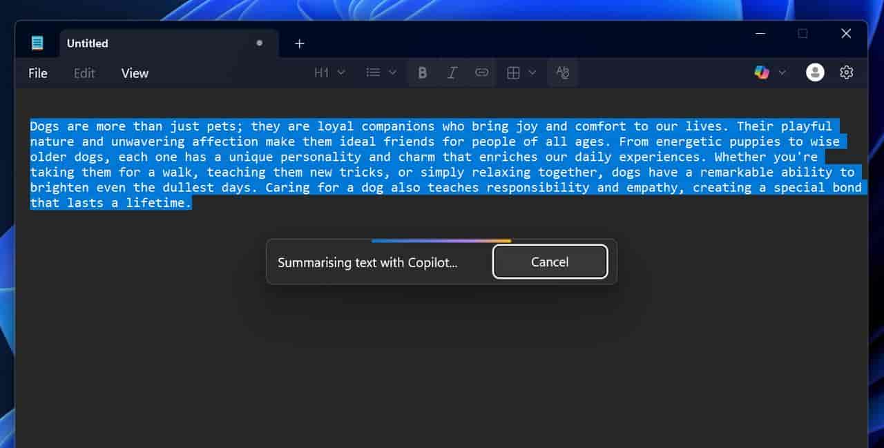 微软正将Windows 11记事本变成一款具备"流式处理"功能的AI工具