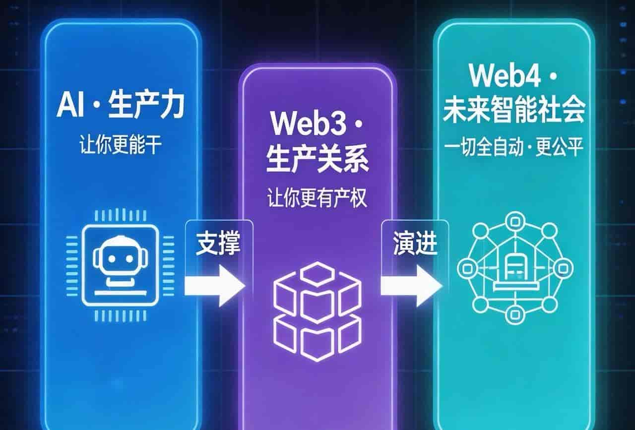 大白话拆透Web3、Web4、AI的关系,普通人如何准备?