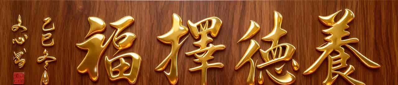 一言书法《养德择福》