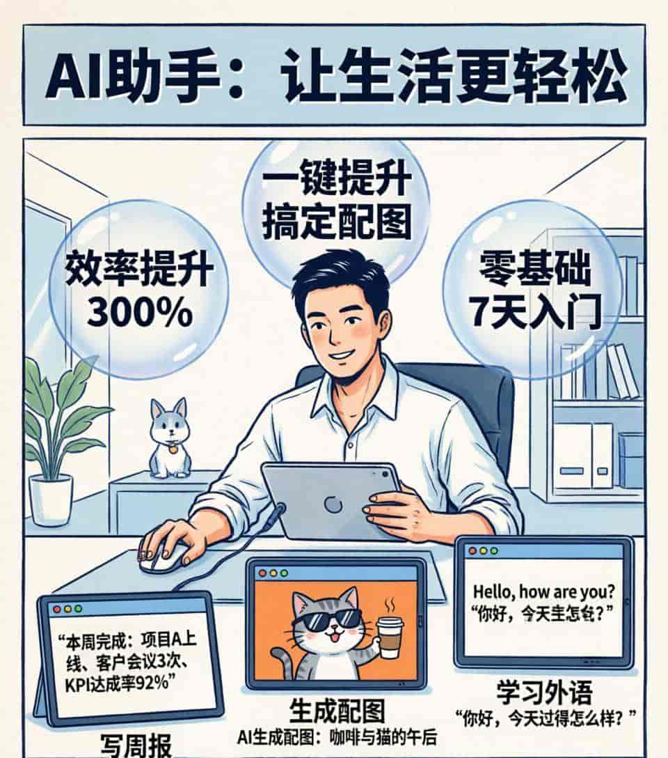 新手必码!0成本闭眼冲的AI工具清单,全免费不花一分钱✨
