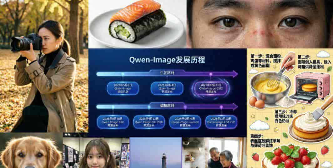 阿里通义新年礼:开源Qwen-Image-2512告别乱码与塑料感