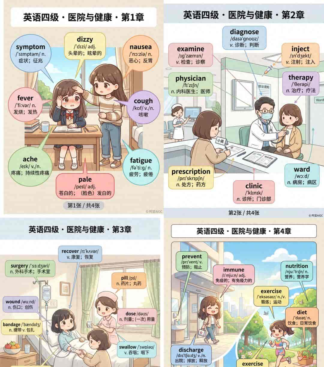 绝了!用AI把四级单词做成连环画,备考效率直接翻倍