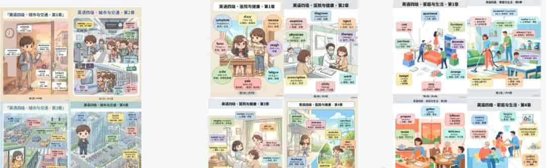 绝了!用AI把四级单词做成连环画,备考效率直接翻倍
