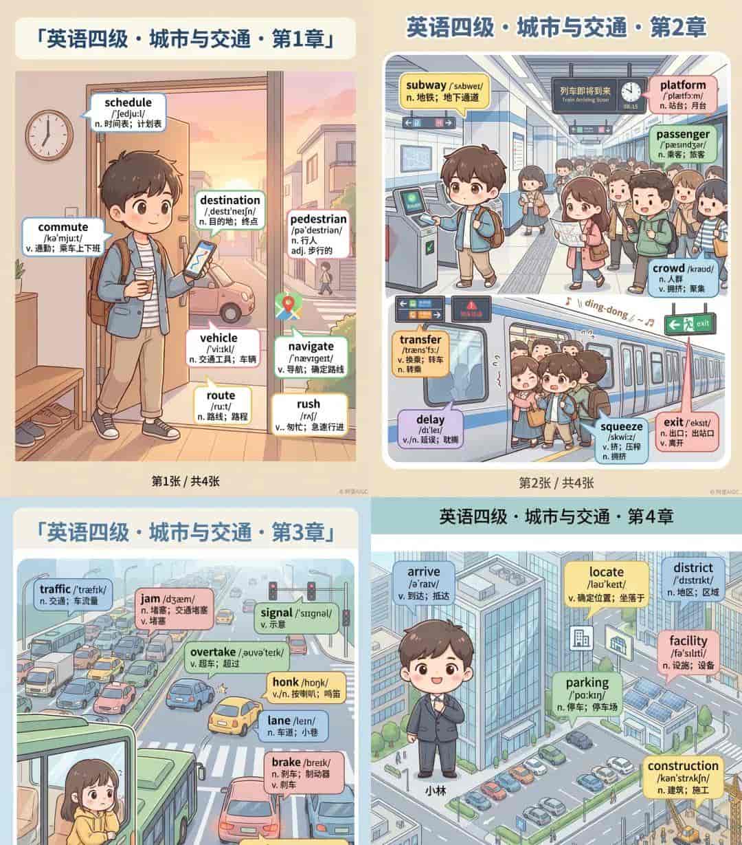 绝了!用AI把四级单词做成连环画,备考效率直接翻倍