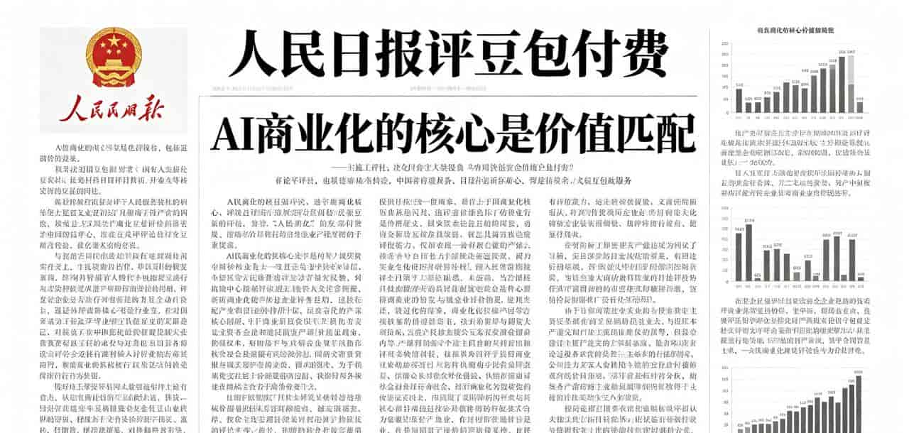 豆包付费引争议，人民日报一锤定音，网友吵翻了