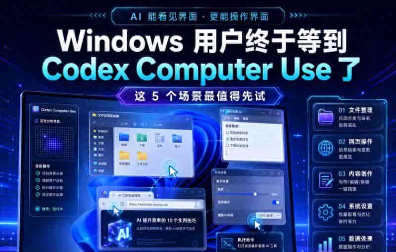 Codex Windows 用户终于等到 Computer_Use 了，这 5 个场景最值得先试