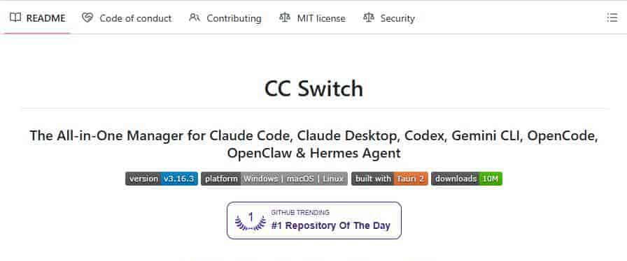 10.2万星!一键切换Claude Code、Codex、Gemini,这款开源神器让AI配置管理从此告别手忙脚乱