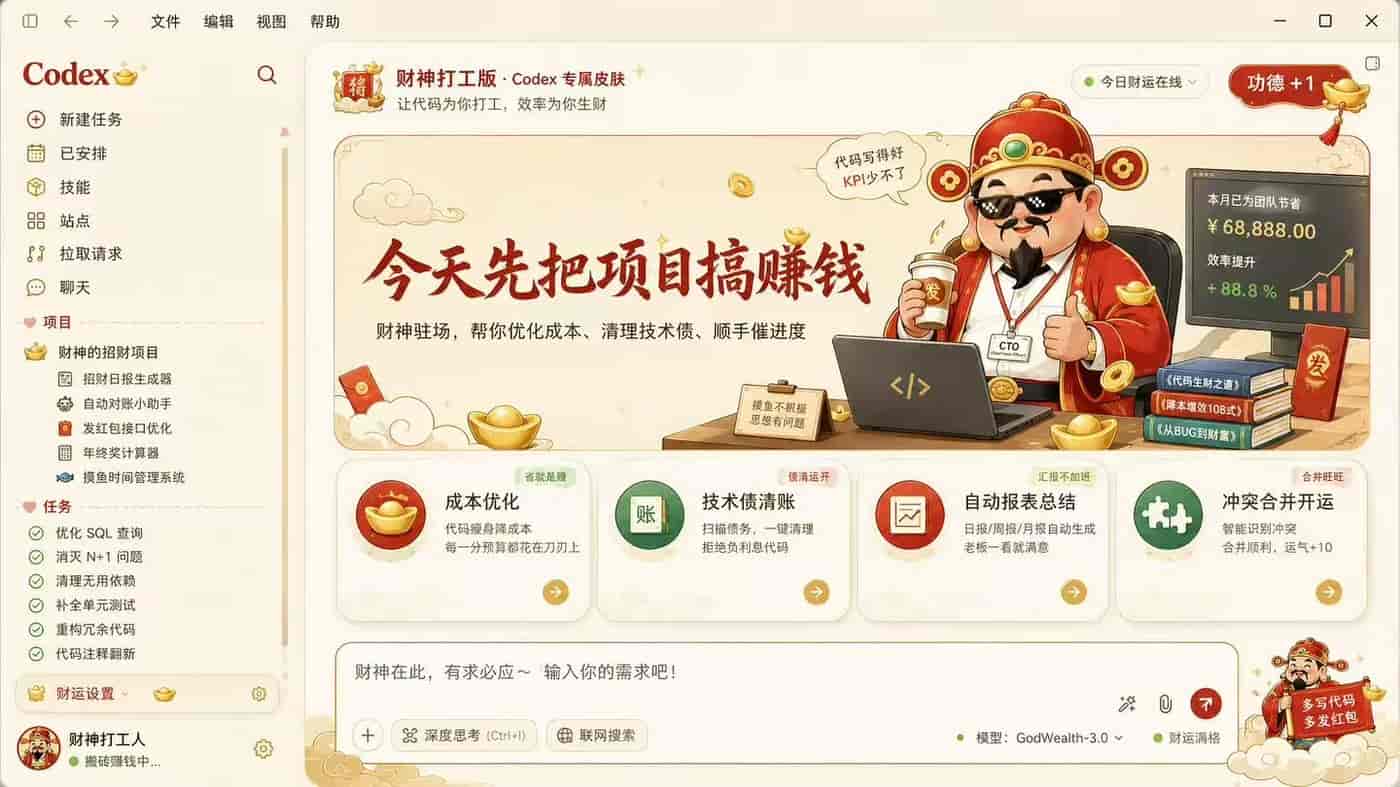 2026年7月 最新 Codex 桌面版换肤方案
