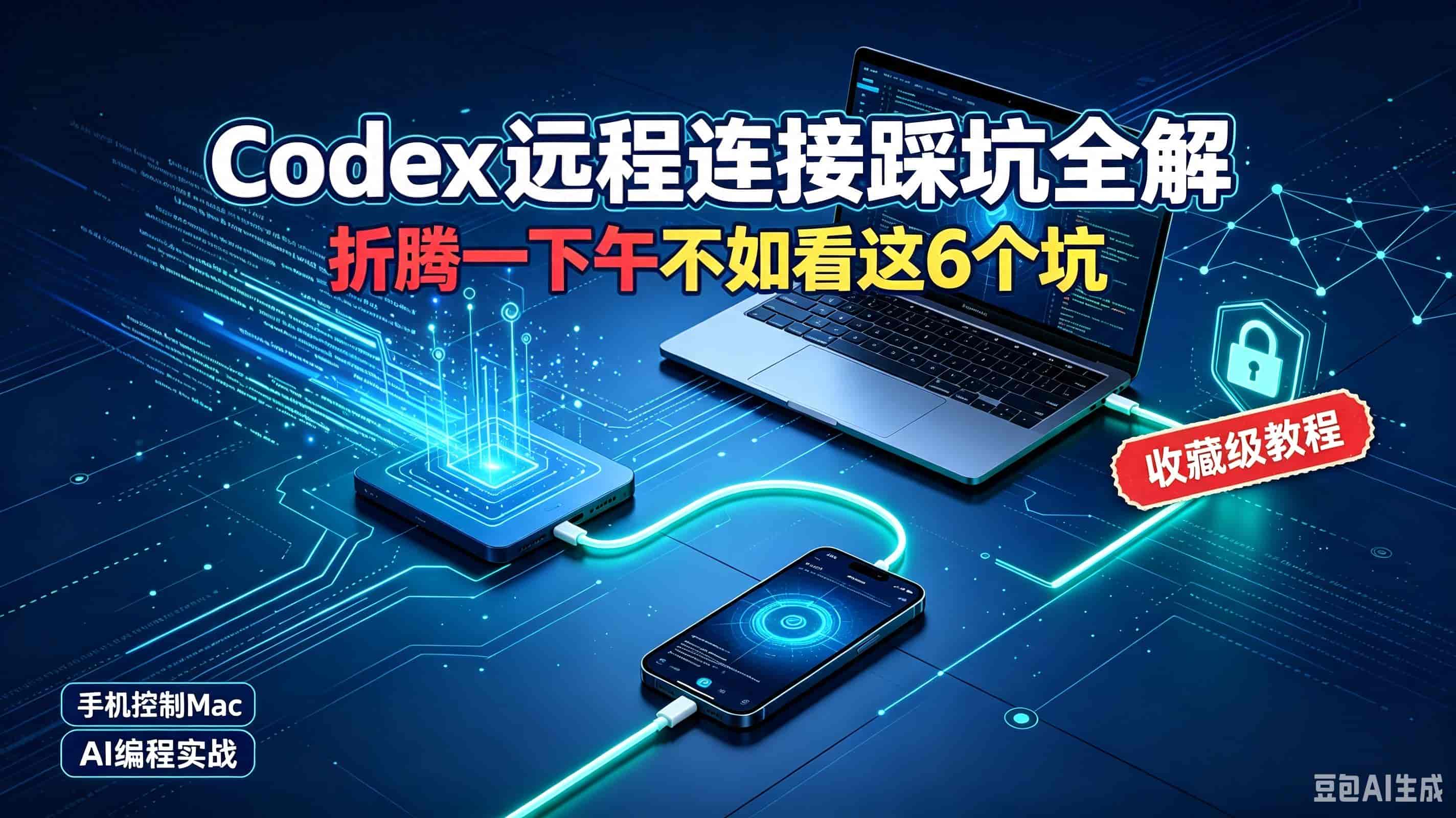 90%程序员踩坑!手机远程连Mac Codex失败?6个隐藏问题一次性解决