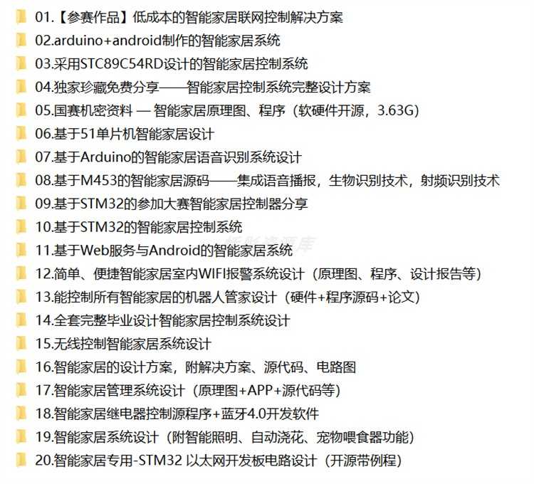 物联网智能家居项目资料合集源码原理图STM32语音系统Wifi 蓝牙51