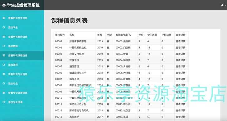 python学生成绩管理系统源码web信息选课管理项目flask项目带文档