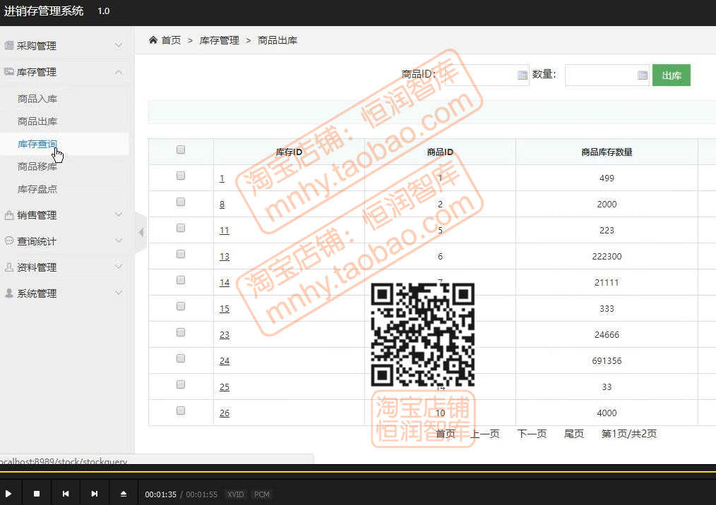 进销存管理系统java源码springboot项目jQuery源代码设计Maven