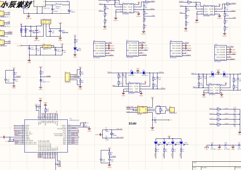 电流信号采集电路4-20mA,STM32F103,RS485输出 pcb+原理图+源码