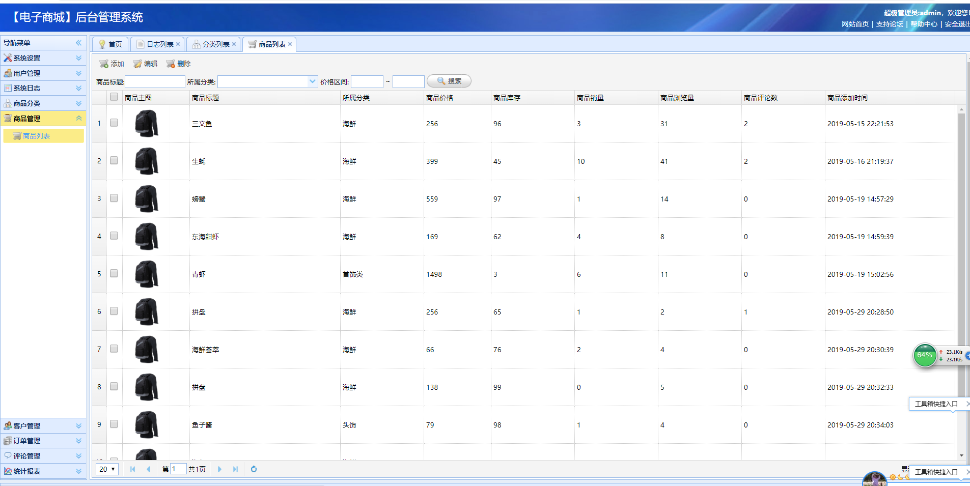 java  ssm 网上电子购物商城系统源代码jsp项目设计源码文档mysql