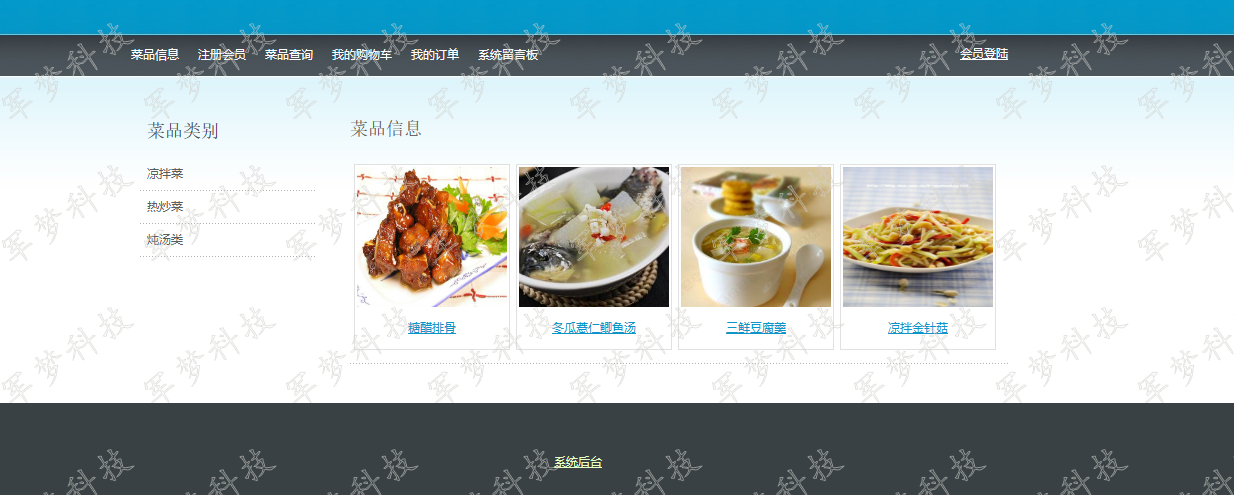 Javaweb项目servlet程序设计高校网上订餐系统jsp网站完整源码开