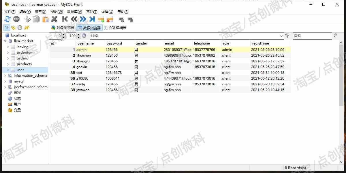 servlet校园二手交易平台java商城商品订单管理系统jsp源码mysql