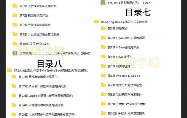 springboot视频教程项目实战课程java编程开发案例源码端视频教程